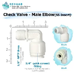 v2 CheckValveMaleElbowSSInsert 8s